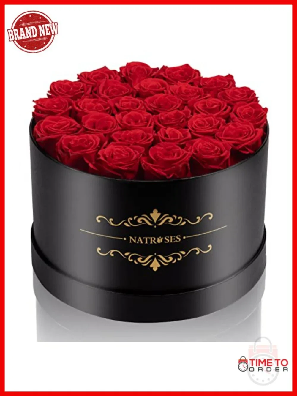 27 Preserved Real Roses in Luxury Box, Forever Rose Gift